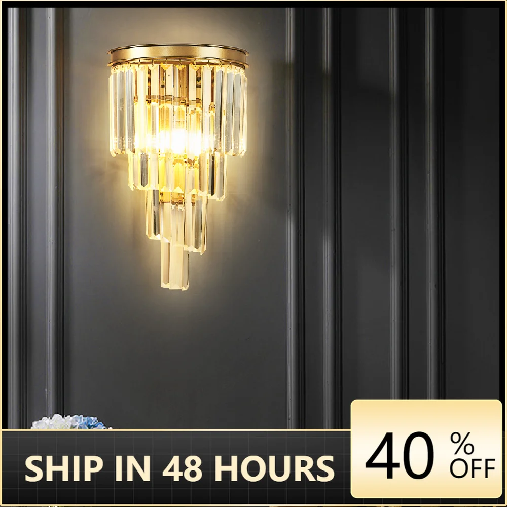 American Crystal Wall Lamps Modern Simple Living Room Bedside Bedroom Led Wall Sconce Luxury Dining Staircase Hallway Wall Lamp
American Crystal Wall Lamps Modern Simple Living Room Bedside Bedroom Led Wall Sconce Luxury Dining Staircase Hallway Wall Lamp