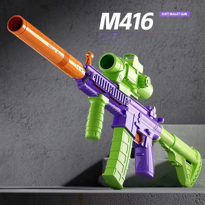 Radish Gun Shell Throwing M416 Rifle Sniper Soft Bullet Continuous Shooting Glock Toy Gun Weapons for Adults Children Boys Gift
Radish Gun Shell Throwing M416 Rifle Sniper Soft Bullet Continuous Shooting Glock Toy Gun Weapons for Adults Children Boys Gift