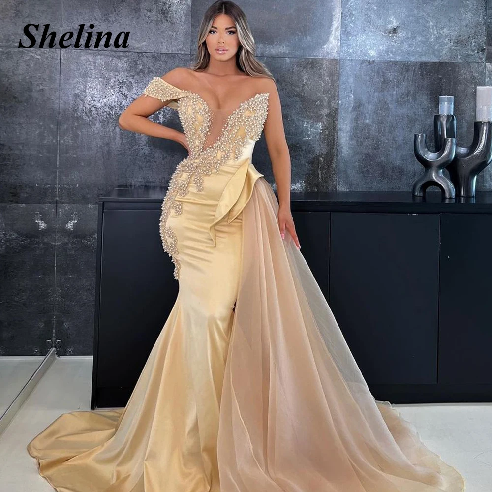 Shelina Fairytale Pleat Prom Dress V-neck Off the Shoulder Crystal Pearls Mermaid Backless 2024 Vestido De Noche Personalised
Shelina Fairytale Pleat Prom Dress V-neck Off the Shoulder Crystal Pearls Mermaid Backless 2024 Vestido De Noche Personalised