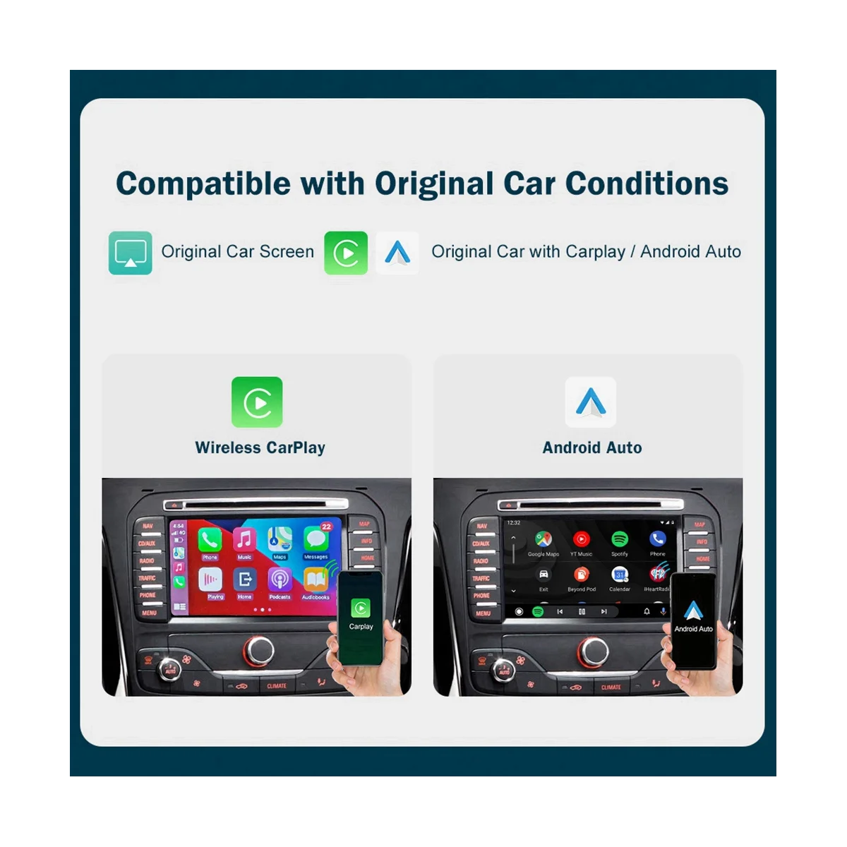Wireless CarPlay for Ford Sync2 Explorer Fusion Mondeo , W/Android Auto Interface Mirror Link AirPlay Carplay Functions
Wireless CarPlay for Ford Sync2 Explorer Fusion Mondeo , W/Android Auto Interface Mirror Link AirPlay Carplay Functions