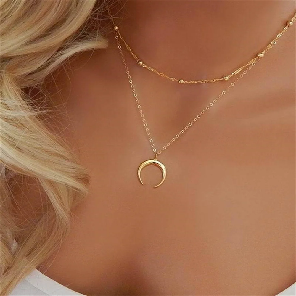 European and American women's alloy necklace long round Butterfly Pearl crescent Pendant New Women's gift
European and American women's alloy necklace long round Butterfly Pearl crescent Pendant New Women's gift