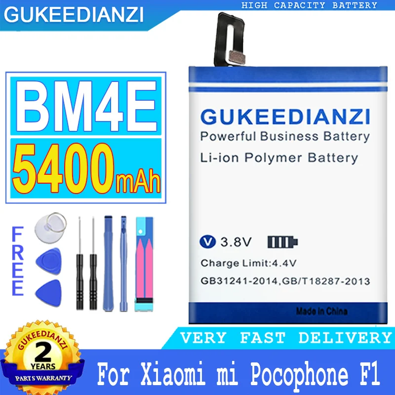 Bateria 5400mAh High Capacity Battery BM4E For Xiaomi Mi Pocophone F1 High Quality Battery
Bateria 5400mAh High Capacity Battery BM4E For Xiaomi Mi Pocophone F1 High Quality Battery