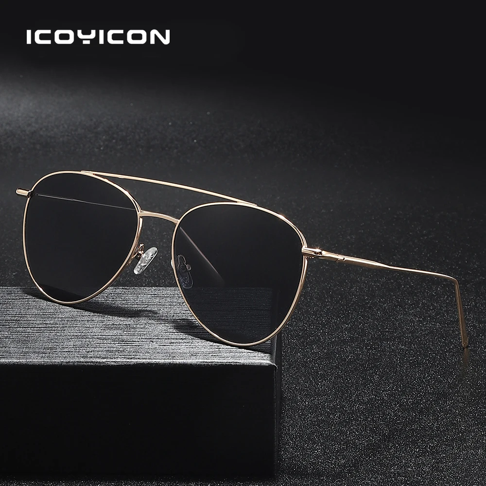 

Солнцезащитные очки-авиаторы Мужские поляризационные, чёрные винтажные, для вождения, UV400, BS8079