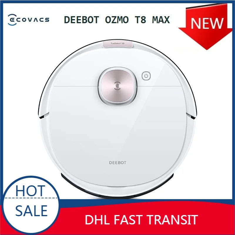Original ECOVACS DEEBOT OZMO T8 MAX Sweeping and Mopping Robot Vacuum Cleaner for Home APP Remote Control Speaking English
Original ECOVACS DEEBOT OZMO T8 MAX Sweeping and Mopping Robot Vacuum Cleaner for Home APP Remote Control Speaking English