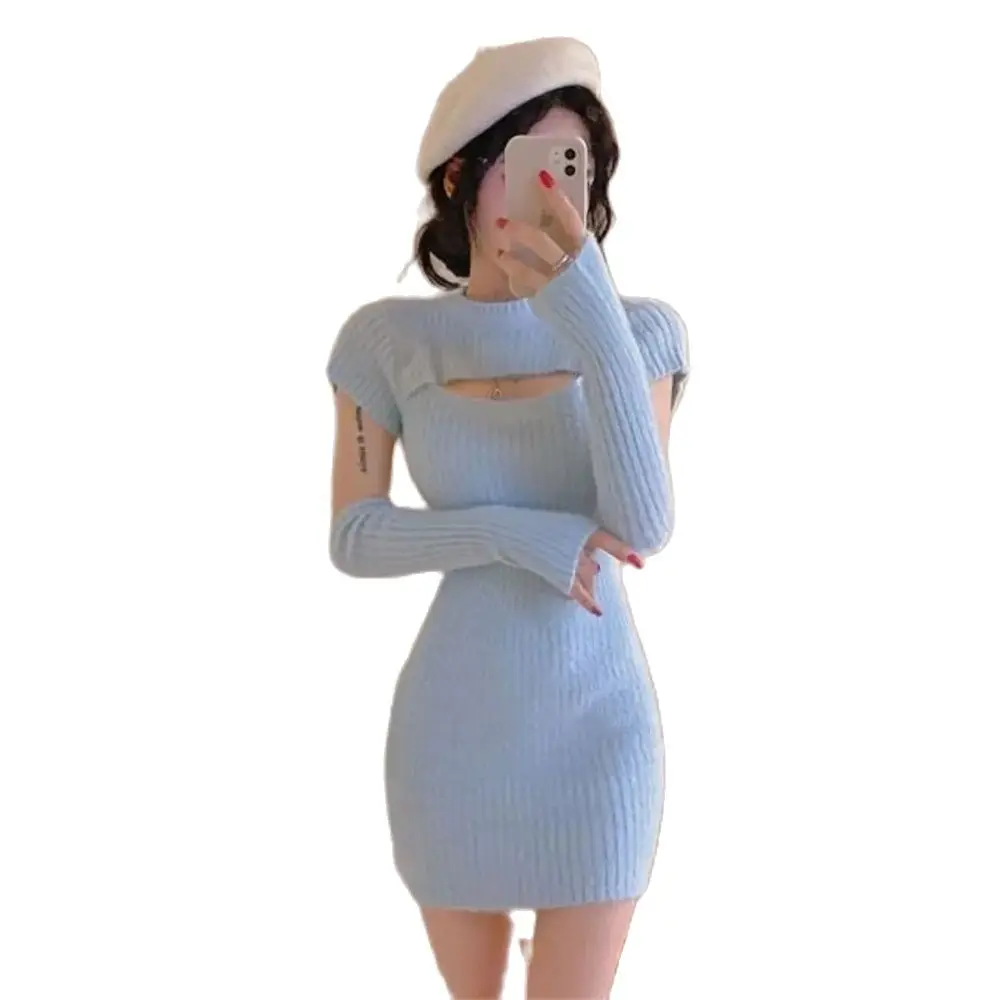 Knit Dress For Women Pullover Sexy Night Club Hips Dress Slim Female Bottoming Party Dress Hollow Out Women Sweater Base Shirt
Knit Dress For Women Pullover Sexy Night Club Hips Dress Slim Female Bottoming Party Dress Hollow Out Women Sweater Base Shirt