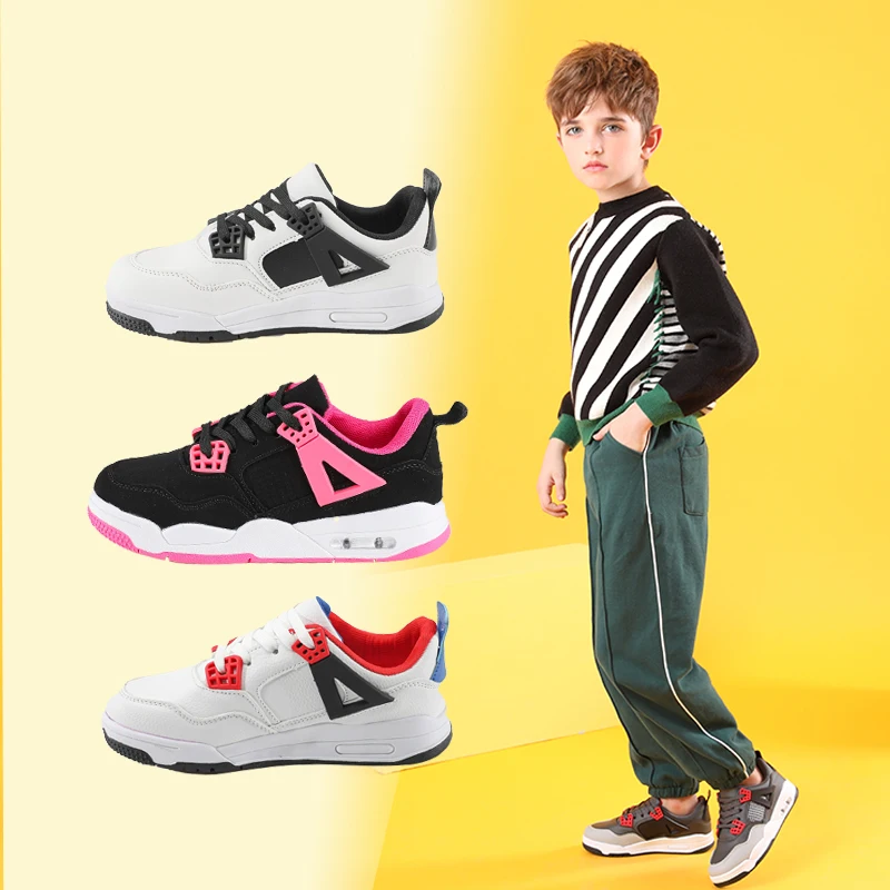 

Most Comfortable Skate Shoes White 2Y 3Y 4Y 5Y Childrens Leather Black Sports Basketball Shoe Tennis Running Trainers for Kids