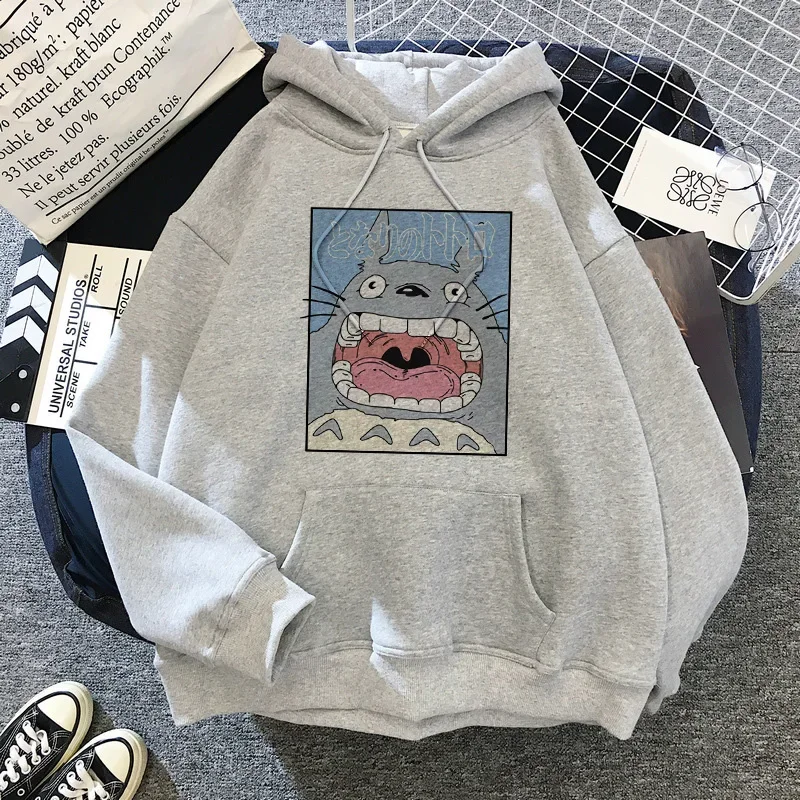 Высокое качество японского аниме мультфильм Тоторо толстовка женская Kawaii Hoodeis