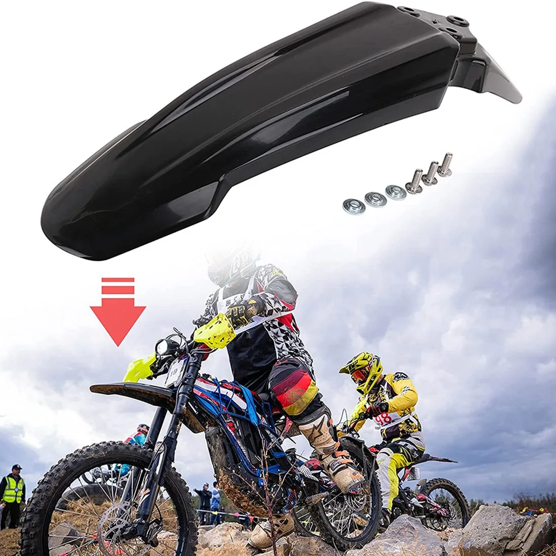 Front + Rear Mudguards Fender Protector for Sur-Ron Sur Ron Light Bee Dirt Bike Motorcycle Accessories, Black 2Pcs
Front + Rear Mudguards Fender Protector for Sur-Ron Sur Ron Light Bee Dirt Bike Motorcycle Accessories, Black 2Pcs