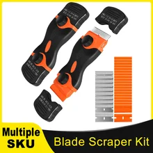 Blade Scraper Double Edge Razor Remover Tool with Blades for Labels Stickers Decals Removal Auto Window Tint Vinyl Application