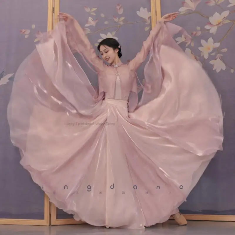 Hanfu Suit Women's Pink Dresses Ancient Chinese Traditional Style Original Folk Dance Costume Noble Fairy Dress Costume P1
Hanfu Suit Women's Pink Dresses Ancient Chinese Traditional Style Original Folk Dance Costume Noble Fairy Dress Costume P1