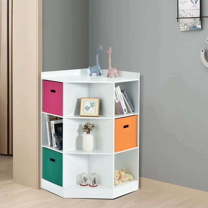 Gymax 3-Tier Kids Storage Shelf Cubes White w/3 Baskets Corner Cabinet Organizer
Gymax 3-Tier Kids Storage Shelf Cubes White w/3 Baskets Corner Cabinet Organizer