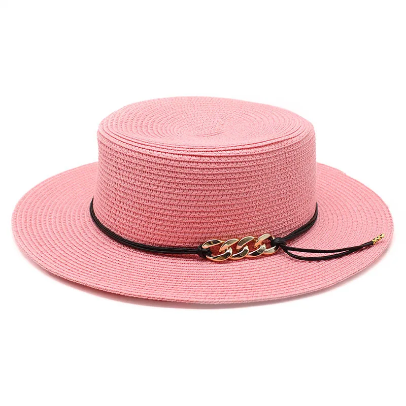 Women Hat Luxury Wide Brim Thick Gold Chain Beige Straw Hats for Men Women Panama Cowboy Hat Fedora Hats Sombrero Hombre
Women Hat Luxury Wide Brim Thick Gold Chain Beige Straw Hats for Men Women Panama Cowboy Hat Fedora Hats Sombrero Hombre