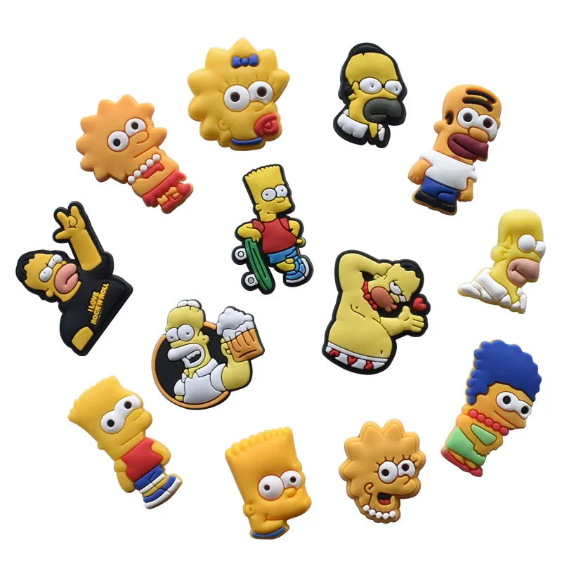 1PCS PVC Cute Cartoon Simpsons Shoe Charms DIY Funny Shoe Accessories Fit Croc Clogs Decorations Buckle Unisex Gifts Jibz 
1PCS PVC Cute Cartoon Simpsons Shoe Charms DIY Funny Shoe Accessories Fit Croc Clogs Decorations Buckle Unisex Gifts Jibz