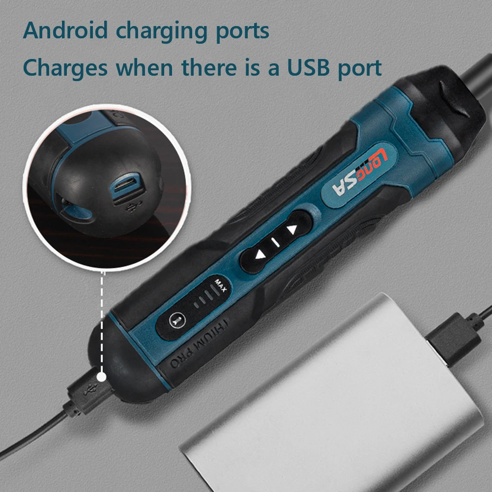 

USB Finishing Screwdrivers Rechargeable 3.6V Powerful Impact Screwdrivers Torque Adjustment Automatic/Manual Mode Repair Gadgets