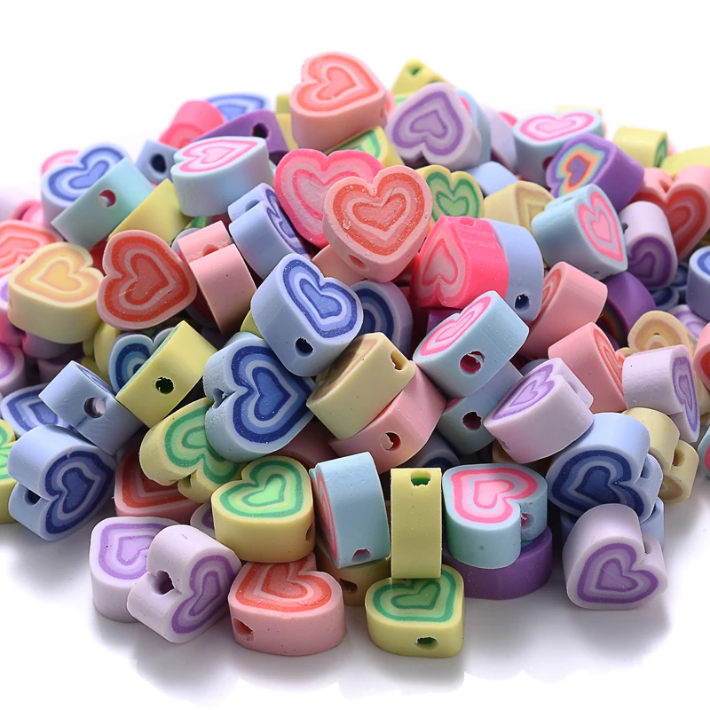 50-150Pcs/Pack 10mm Polymer Mixed Heart-Shaped Clay Beads Loose Spacer Beads For Making Jewelry Findings Bracelet Accessories
50-150Pcs/Pack 10mm Polymer Mixed Heart-Shaped Clay Beads Loose Spacer Beads For Making Jewelry Findings Bracelet Accessories