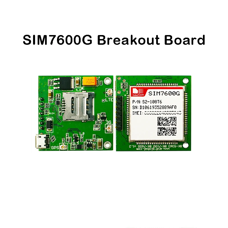 SIMCOM SIM7600G breakout board LTE Cat1 moduel global B1/B2/B3/B4/B5/B7/B8/B12/B13/B18/B19/B20/B25/B26/B28/B34/B38/B39/B40/B66
SIMCOM SIM7600G breakout board LTE Cat1 moduel global B1/B2/B3/B4/B5/B7/B8/B12/B13/B18/B19/B20/B25/B26/B28/B34/B38/B39/B40/B66