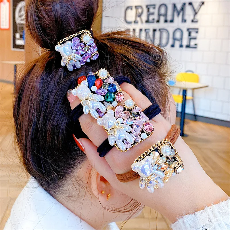 Rhinestone Pearl Bear Hair Rope 2022 Southeast Asia Retro Hair Elastic Band Temperament High Bullet Rope
Rhinestone Pearl Bear Hair Rope 2022 Southeast Asia Retro Hair Elastic Band Temperament High Bullet Rope