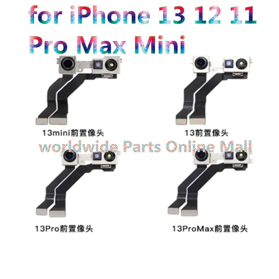 

2pcs Front Camera Flex Cable for iPhone 13 12 11 Pro Max Mini Facing Small Cam Light Proximity Sensor Repair Parts