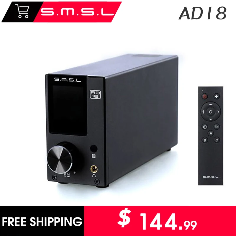 SMSL AD18 is a small full digital class d bluetooth amplifier built-in headphone amplifier supports subwoofer output.Connec 
SMSL AD18 is a small full digital class d bluetooth amplifier built-in headphone amplifier supports subwoofer output.Connec