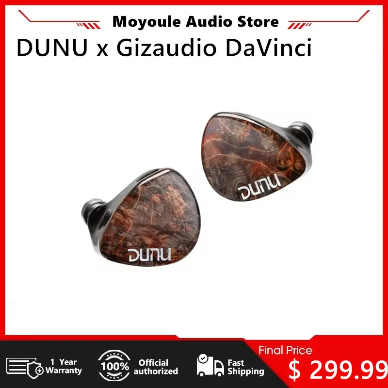DUNU x Gizaudio DaVinci 2DD + 4BA Гибридные наушники-вкладыши-мониторы со сменными штекерами 3 5