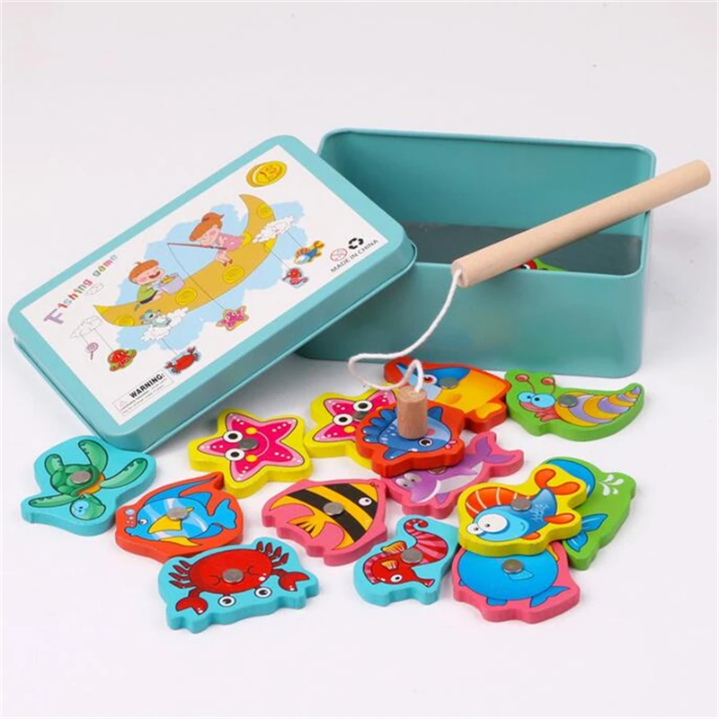 Wooden Magnetic Fishing Game Marine Life Cognition Fish Rod Toys For Children Early Educational Parent-child Fish Game Toy
Wooden Magnetic Fishing Game Marine Life Cognition Fish Rod Toys For Children Early Educational Parent-child Fish Game Toy