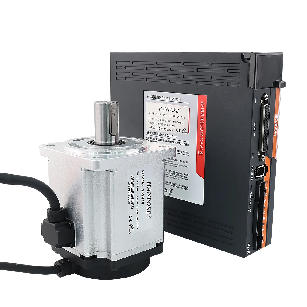 750W 80SS75 Servo motor driver kit ASD750 220v 2.4N.m 4.4A 3000-6000rpm 0.75kw Fast speed Constant torque servo motor controller
750W 80SS75 Servo motor driver kit ASD750 220v 2.4N.m 4.4A 3000-6000rpm 0.75kw Fast speed Constant torque servo motor controller