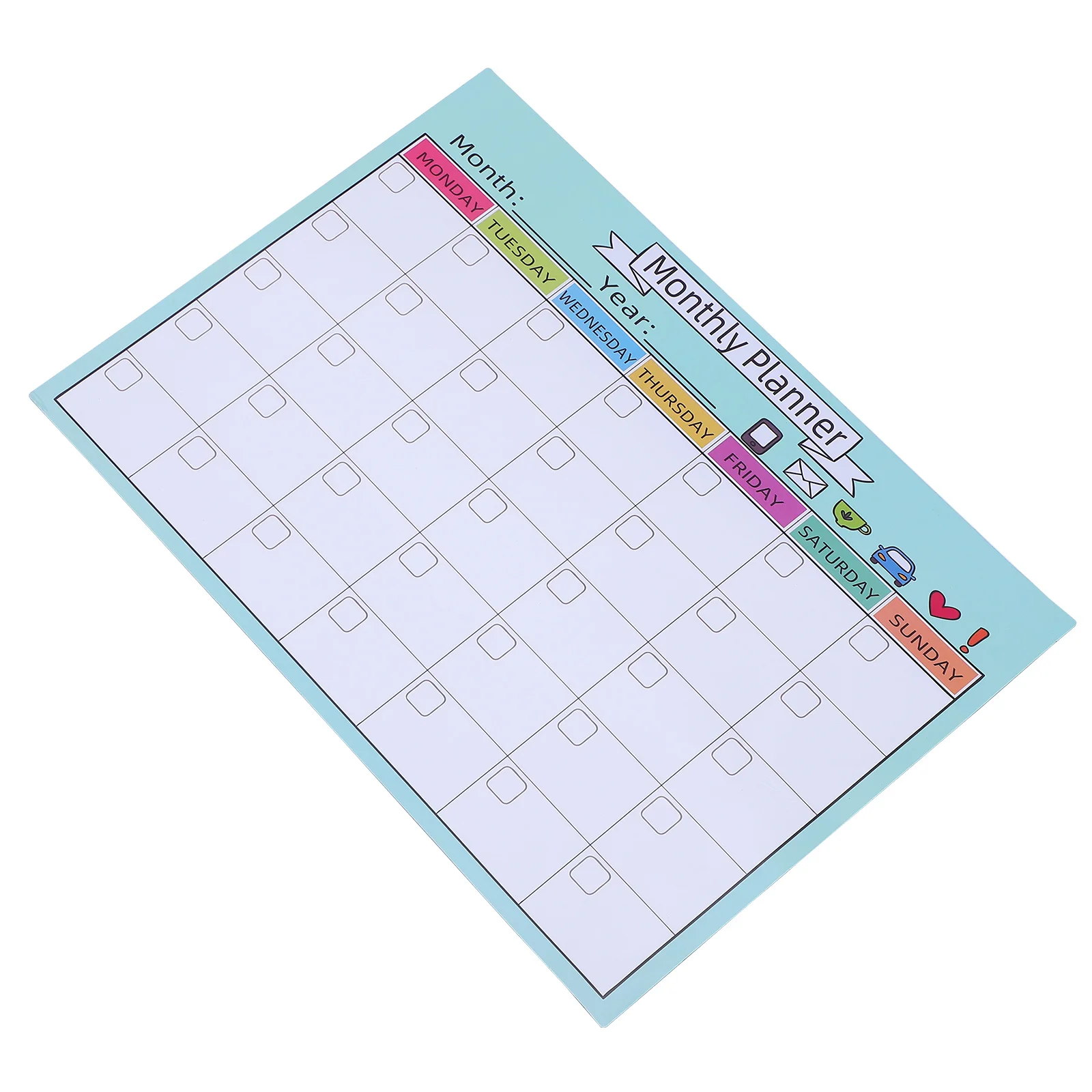 

Calendar Board Planner Monthly Dry Erase Meal Daily Menu Chart Schedual Boards Sticker Wall Fridge Erasable Habit Planning Sheet