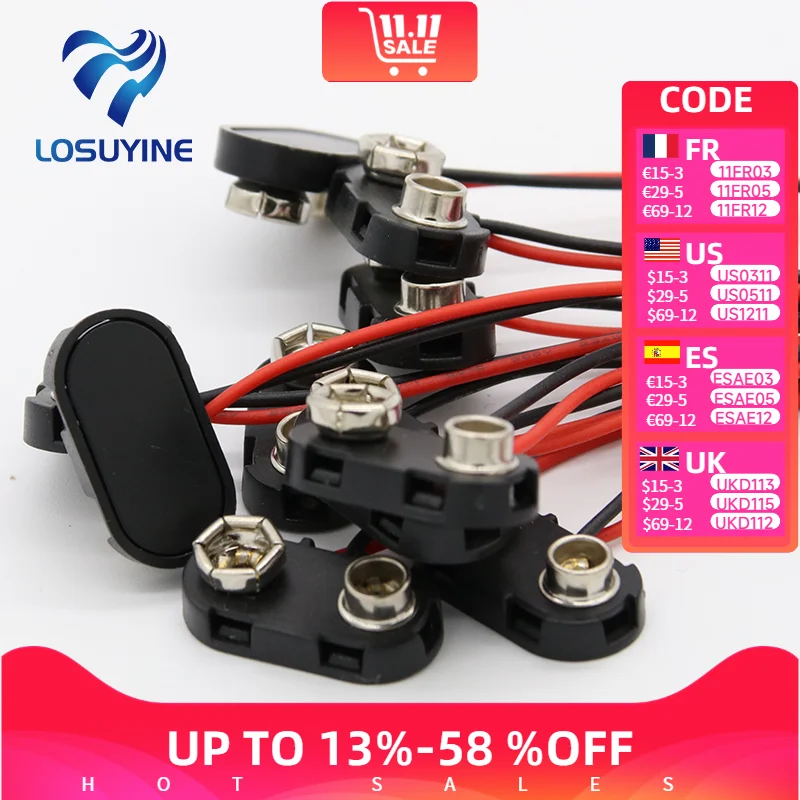 10 шт., 9 В, защелкивающийся разъем для аккумулятора, держатель провода
10 шт., 9 В, защелкивающийся разъем для аккумулятора, держатель провода