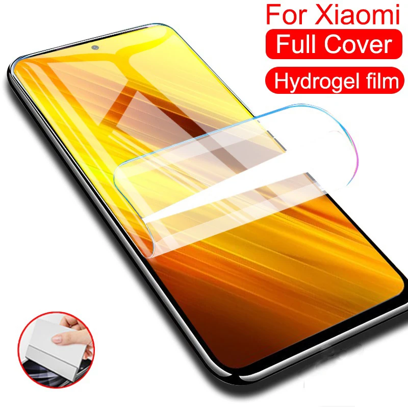 

Full Cover Hydrogel Film For Xiaomi Poco M3 M4 X3 Pro Screen Protector For Poco X3 NFC F3 GT F1 F2 Pro Protective Not Glass