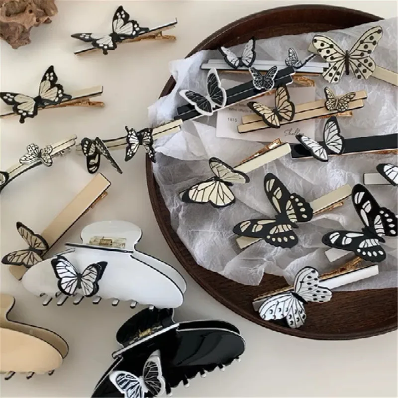 Black White Butterfly Acetic Acid Hairpin Ponytail Holder Hair Claw Women Girl Hair Pin Duckbill Clip Barrettes Hair Accessories
Black White Butterfly Acetic Acid Hairpin Ponytail Holder Hair Claw Women Girl Hair Pin Duckbill Clip Barrettes Hair Accessories