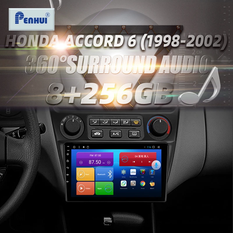 HIFI for Honda accord 6 (1998-2002) Car Radio Multimedia Video Player Navigation GPS Android10.0 double din 
HIFI for Honda accord 6 (1998-2002) Car Radio Multimedia Video Player Navigation GPS Android10.0 double din