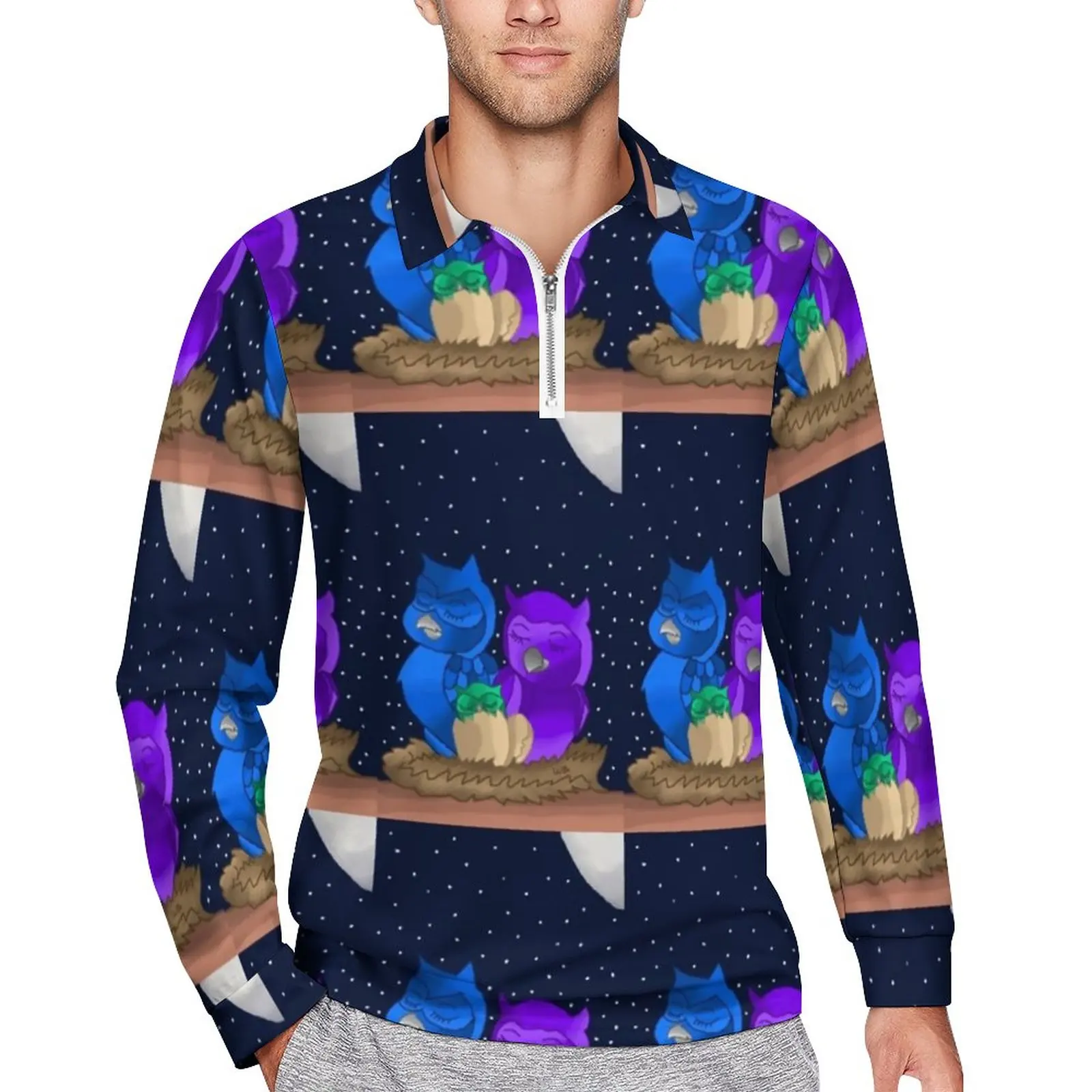 Owl Family Polo Shirts Men Funny Animal Print Casual Shirt Autumn Retro Collar T-Shirts Long-Sleeve Design Oversize Top
Owl Family Polo Shirts Men Funny Animal Print Casual Shirt Autumn Retro Collar T-Shirts Long-Sleeve Design Oversize Top