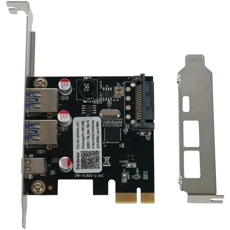 

Usb 3.1 Type C Pcie плата расширения Pci-E к 1 Type C и 2 Type A 3,0 Usb адаптер Pci Express контроллер концентратор для настольного ПК