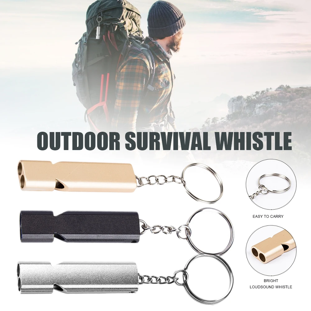 3pcs Outdoor Survival Whistle High Decibel Double Pipe Whistle Stainless Steel Keychain Cheerleadin Emergency Multifunction Tool
3pcs Outdoor Survival Whistle High Decibel Double Pipe Whistle Stainless Steel Keychain Cheerleadin Emergency Multifunction Tool