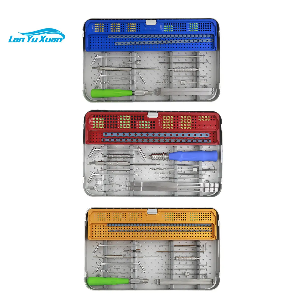 2.4mm 3.2mm 4.0mm ALPS Animal Pet Surgical Titanium Locking System Veterinary Orthopedic Instruments Set
2.4mm 3.2mm 4.0mm ALPS Animal Pet Surgical Titanium Locking System Veterinary Orthopedic Instruments Set