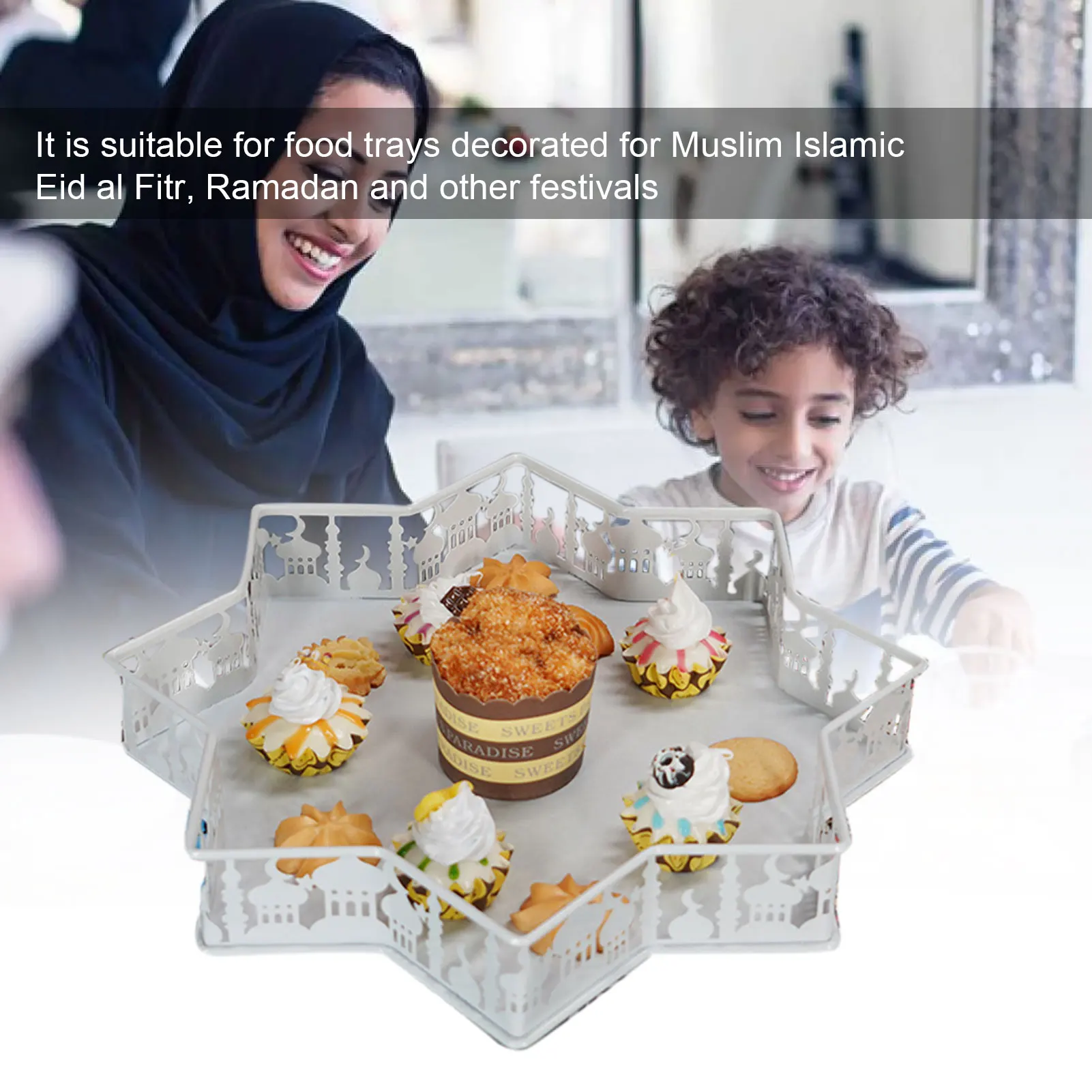 Мусульманский декоративный обеденный поднос Eid, декоративный обеденный поднос Eid, сервировочный поднос Eid, изысканная тарелка для Рамадана
Мусульманский декоративный обеденный поднос Eid, декоративный обеденный поднос Eid, сервировочный поднос Eid, изысканная тарелка для Рамадана