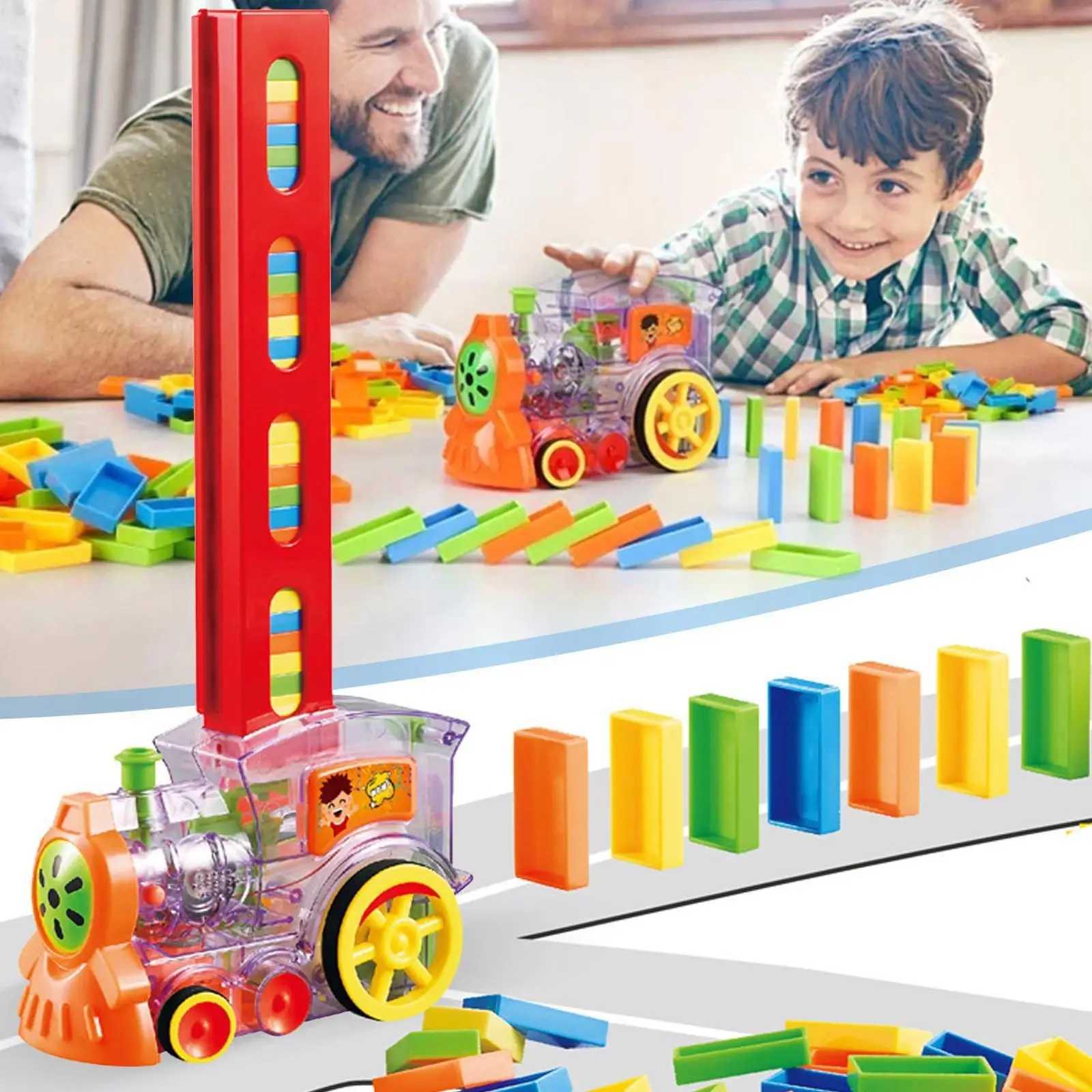 Electric Domino Train Set Parent-children Interactive Tracking Automatic Educative Domino Brick Laying Train Toy Gift For Kids
Electric Domino Train Set Parent-children Interactive Tracking Automatic Educative Domino Brick Laying Train Toy Gift For Kids
