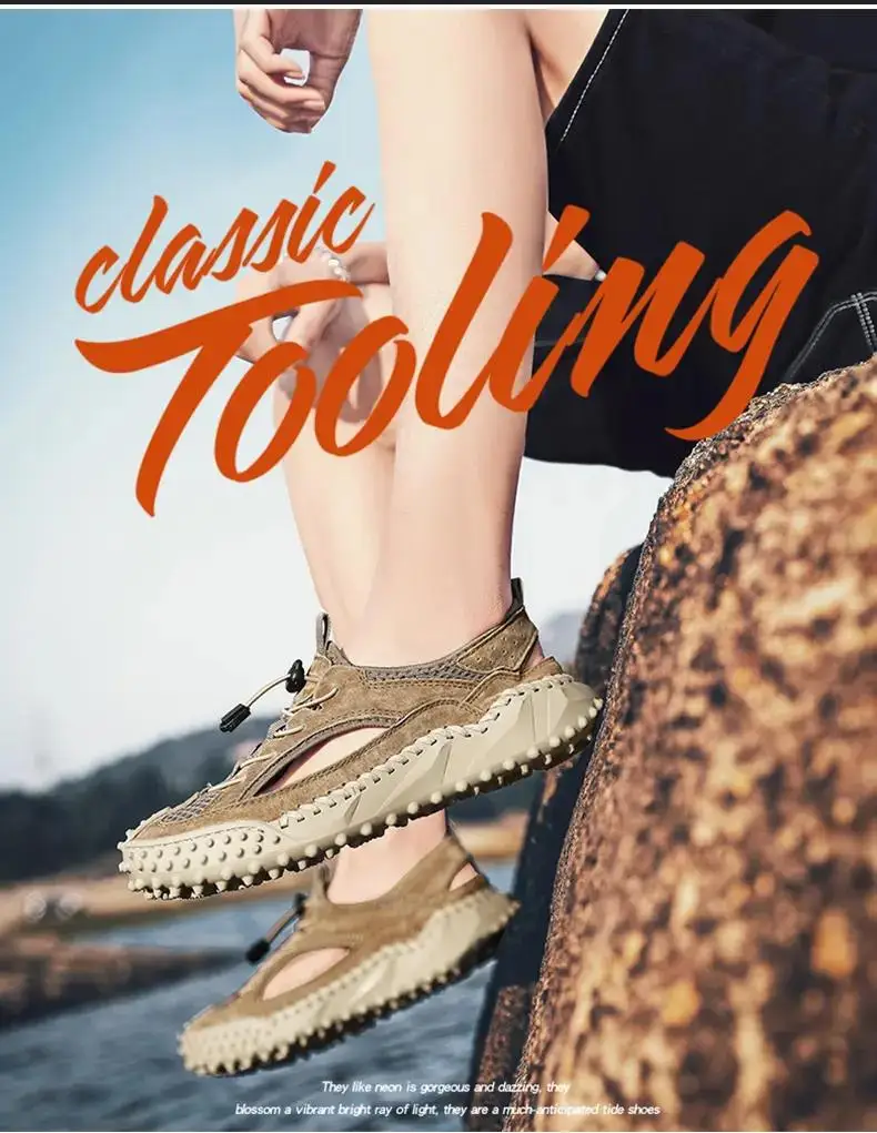 Men's Summer Baotou Hollow Out Casual Sports Sandal Soft Bottom Non Slip Breathable Large Size Beach Sandals Outdoor Hiking Shoe
Men's Summer Baotou Hollow Out Casual Sports Sandal Soft Bottom Non Slip Breathable Large Size Beach Sandals Outdoor Hiking Shoe