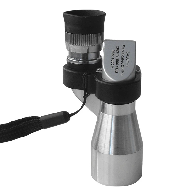 Mini 8X20HD Corner Optical Monocular Telescope Focuser Outdoor Hiking Climbing Wilderness Expedition Microscope Eyepiece
Mini 8X20HD Corner Optical Monocular Telescope Focuser Outdoor Hiking Climbing Wilderness Expedition Microscope Eyepiece