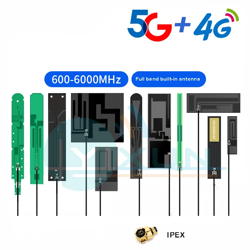 

5G/4G/GSM/3G/NB/GPRS/WCDMA full-band FPC built-in patch antenna internal PCB omnidirectional IPEX connector