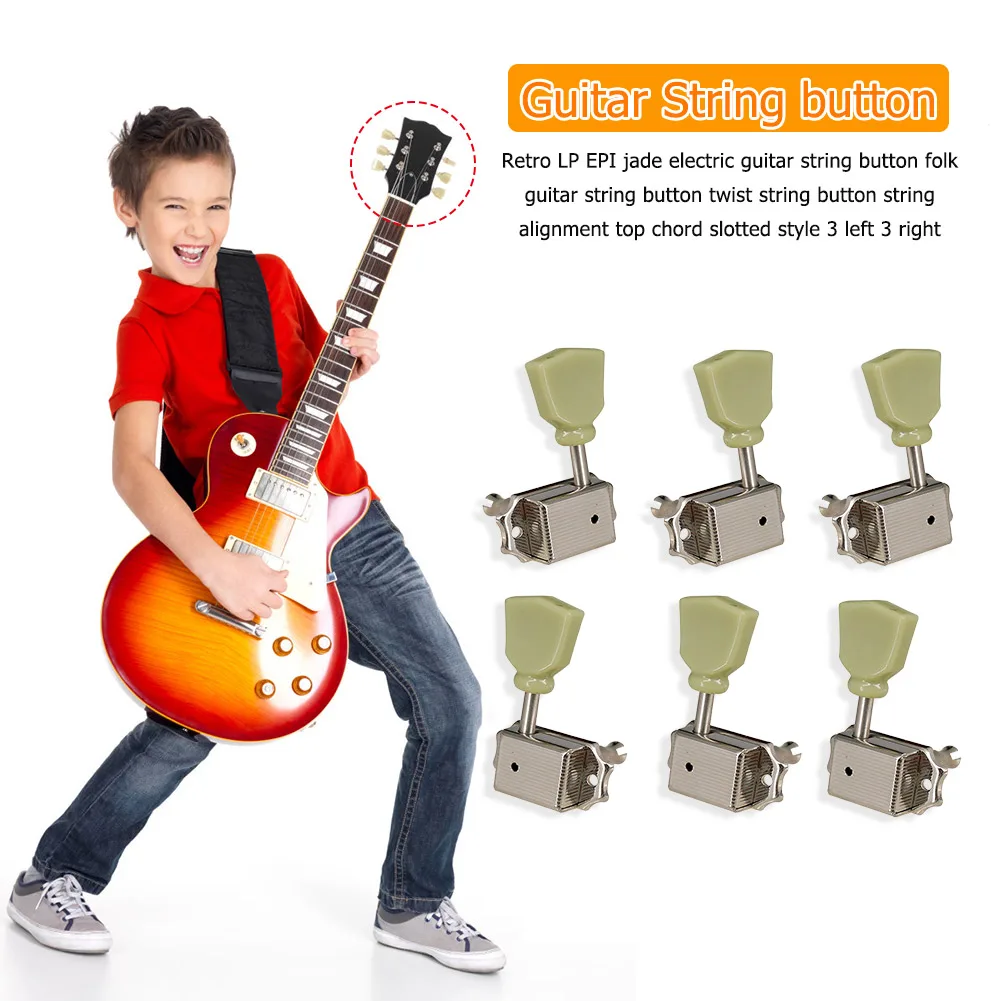 6 шт., винтажные хромированные тюнеры для электрогитары LP EPI, 3R 3L
6 шт., винтажные хромированные тюнеры для электрогитары LP EPI, 3R 3L