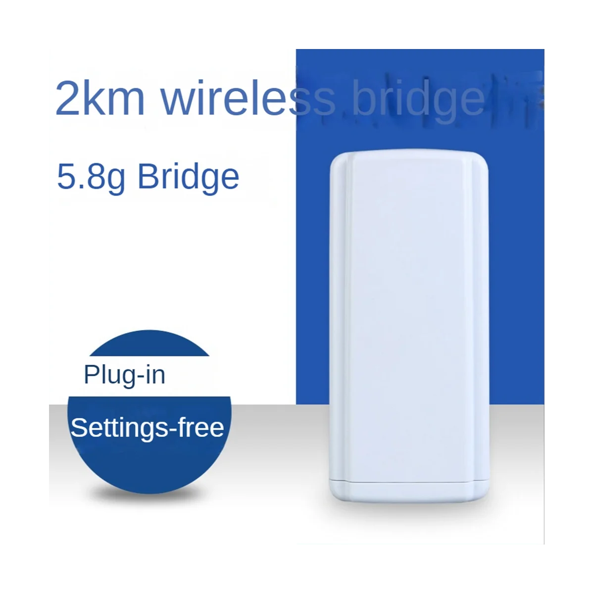 2Pcs Wireless WiFi Bridge Outdoor CPE Router Wifi 5.8Ghz 450Mbps Repetidor Wifi Extender 2-3KM Long Range EU Plug
2Pcs Wireless WiFi Bridge Outdoor CPE Router Wifi 5.8Ghz 450Mbps Repetidor Wifi Extender 2-3KM Long Range EU Plug