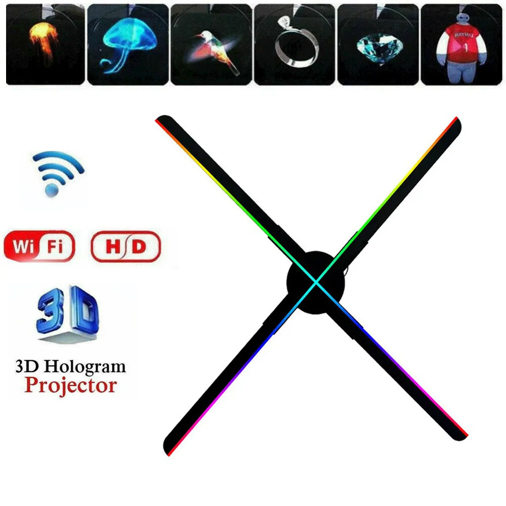 

52cm 576LED 3D Hologram Projector Fan Remote Wifi Control Commercial Advertise Display Hologram Projector Transmit Picture Video