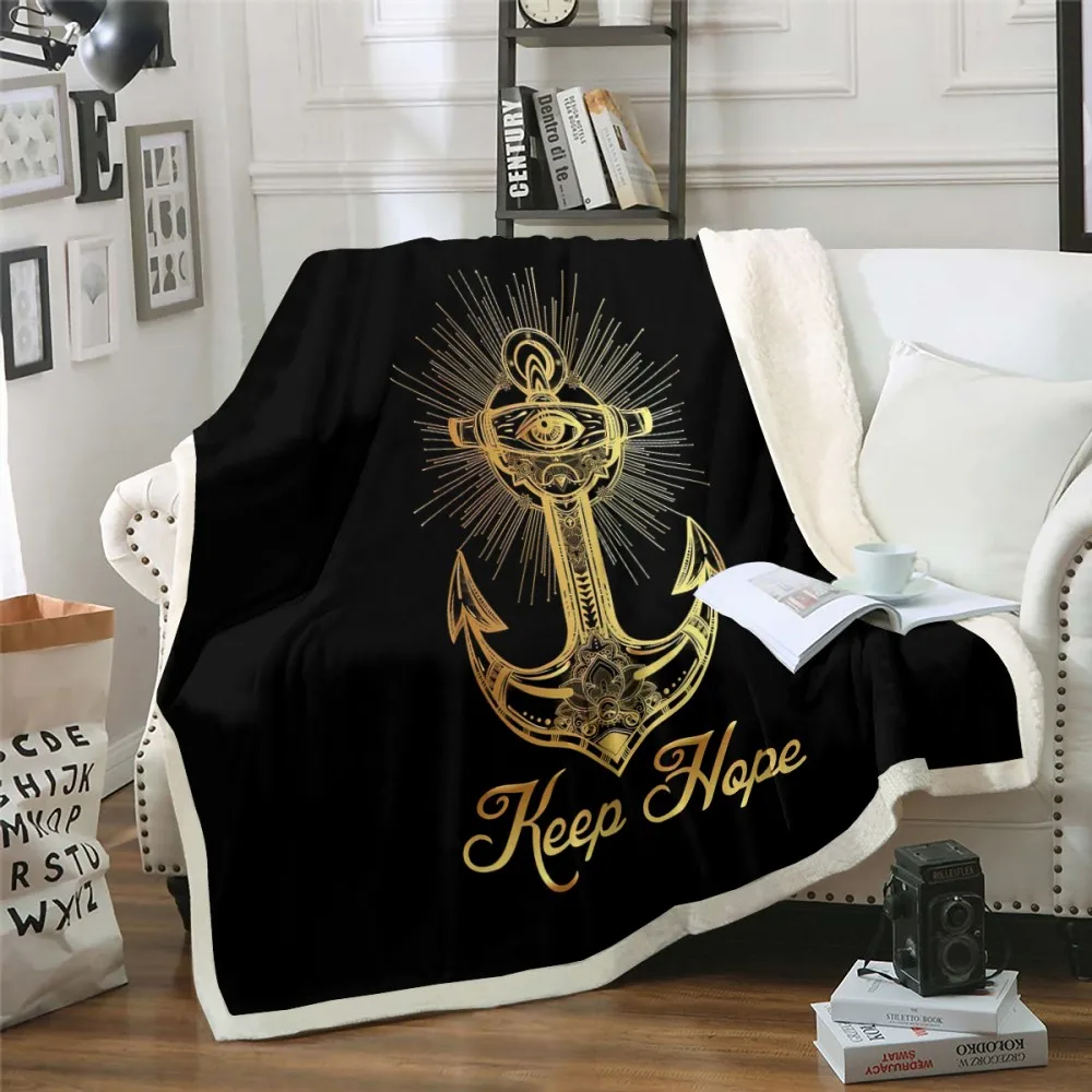 Gold Anchor Printed Blanket 3D Sailing Boat Fashion Fluffy Fleece Throw Blanket Children Adults for Bed Sofa Travel Camping Gift
Gold Anchor Printed Blanket 3D Sailing Boat Fashion Fluffy Fleece Throw Blanket Children Adults for Bed Sofa Travel Camping Gift