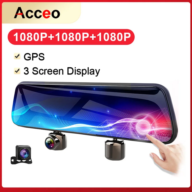 Acceo Car Camera DVR 9.66 Inch Touch Screen FHD Dash Cam Video Recorder Support GPS Rear View Mirror 1080P 24H Parking Monitor
Acceo Car Camera DVR 9.66 Inch Touch Screen FHD Dash Cam Video Recorder Support GPS Rear View Mirror 1080P 24H Parking Monitor