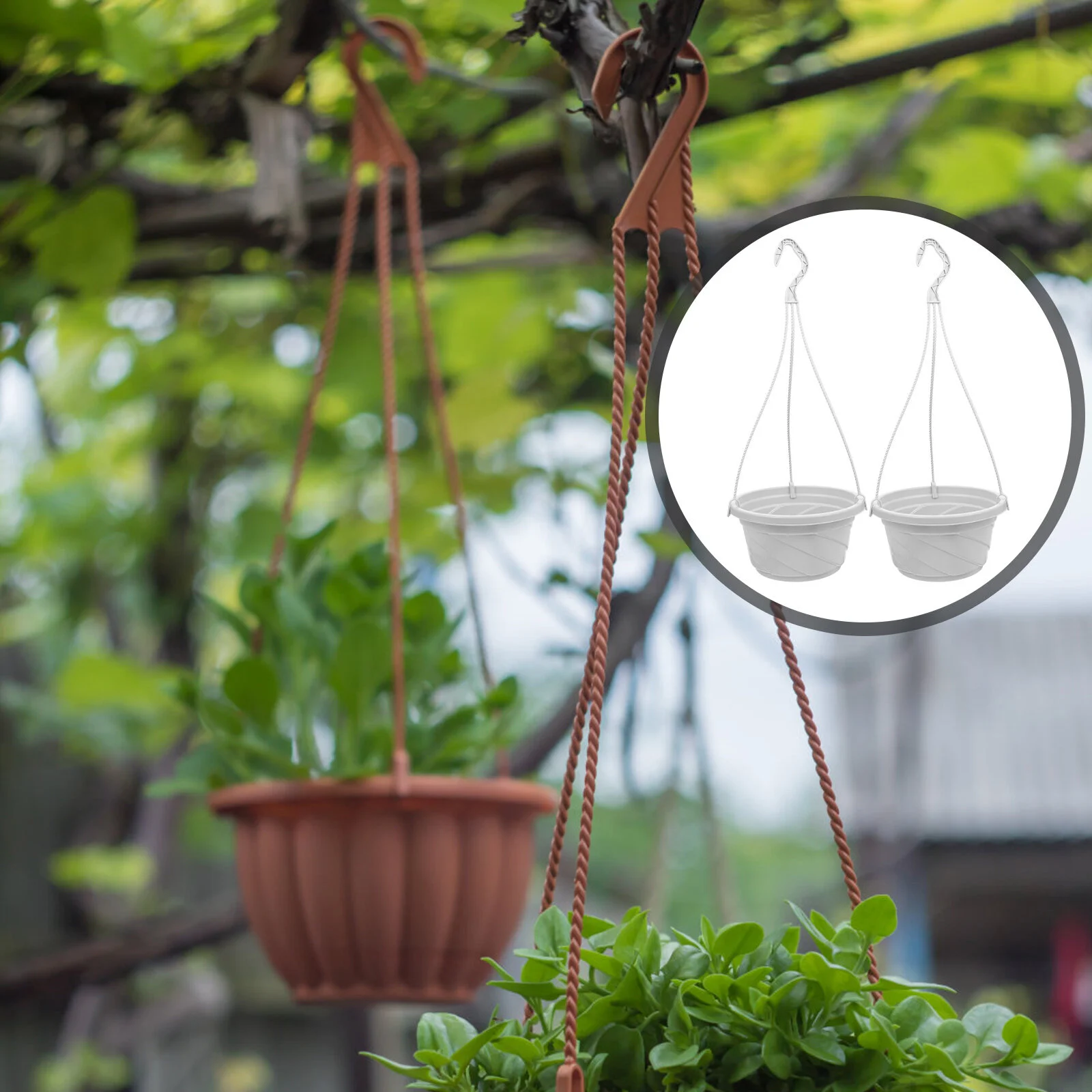 10 Sets Flower Bed Balcony Hanging Flowerpot Plastic Hamper Simple Type House Plants Container Hanger Decor
10 Sets Flower Bed Balcony Hanging Flowerpot Plastic Hamper Simple Type House Plants Container Hanger Decor