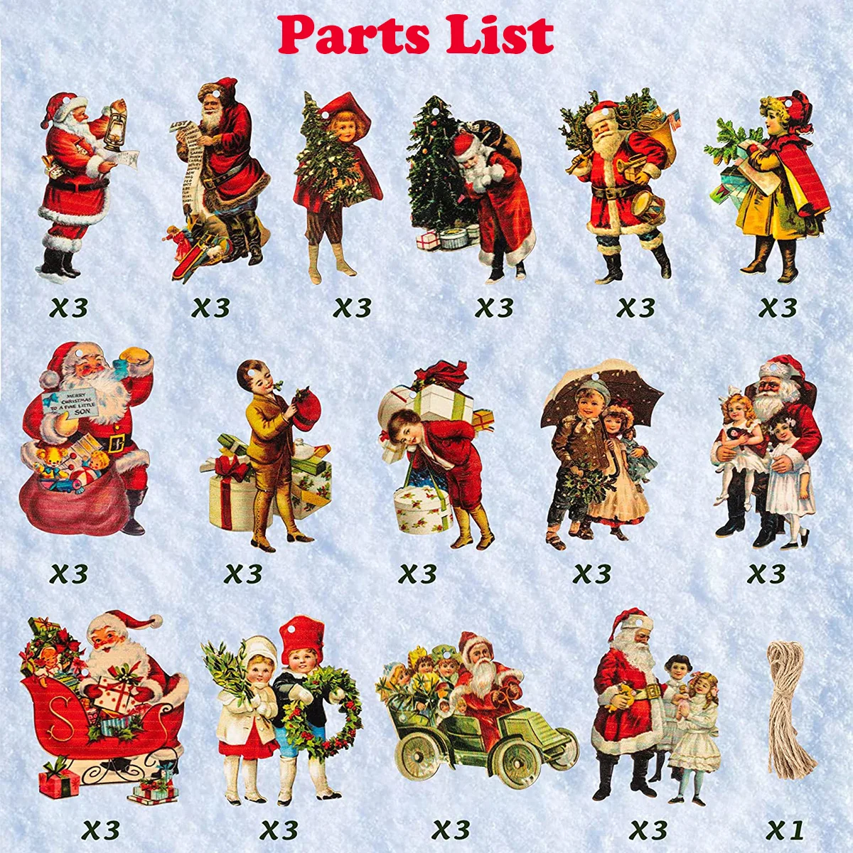 46 Pcs Christmas Wooden Hanging Ornaments with Rope Vintage Wooden Hanging Signs Decorative Santa Christmas Ornaments Durable
46 Pcs Christmas Wooden Hanging Ornaments with Rope Vintage Wooden Hanging Signs Decorative Santa Christmas Ornaments Durable