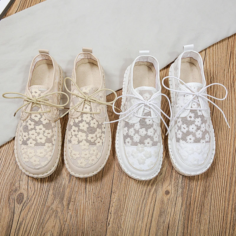 Women's Lace Up Sneakers Summer Flowers Comfortable Casual Loafers Mesh Breathable Flat Shoes Zapatillas De Mujer Deportivas
Women's Lace Up Sneakers Summer Flowers Comfortable Casual Loafers Mesh Breathable Flat Shoes Zapatillas De Mujer Deportivas