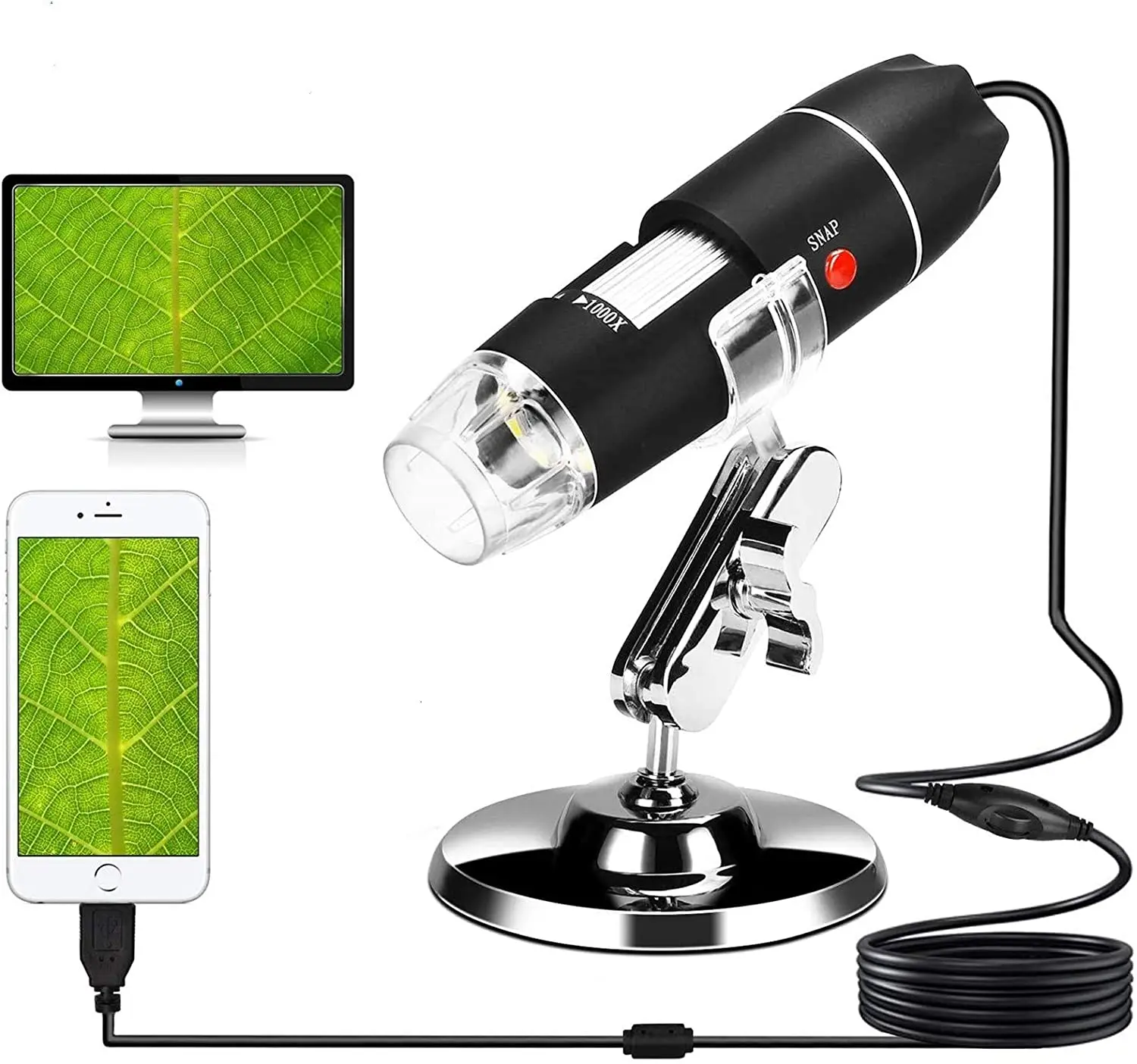 1600X Digital Microscope Camera 3in1 Type-C USB Portable Electronic Microscope For Soldering LED Magnifier For Cell Phone Repair
1600X Digital Microscope Camera 3in1 Type-C USB Portable Electronic Microscope For Soldering LED Magnifier For Cell Phone Repair