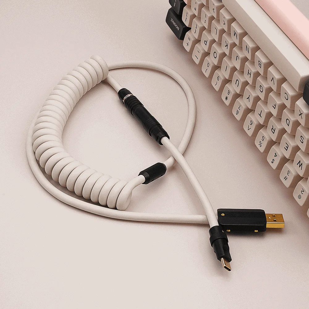 MelGeek Handmade Mechanical Keyboad TPU USB Cable With Coil Aviator Customized Keyboard Cable Type C Christian Retro White
MelGeek Handmade Mechanical Keyboad TPU USB Cable With Coil Aviator Customized Keyboard Cable Type C Christian Retro White